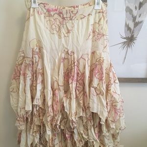 Free People floral floor length skirt